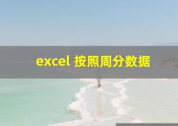 excel 按照周分数据